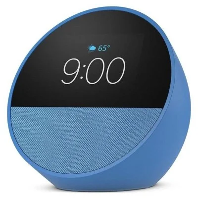 Amazon Echo Spot Smart Alarm Clock With Vibrant Sound + Alexa - Blue